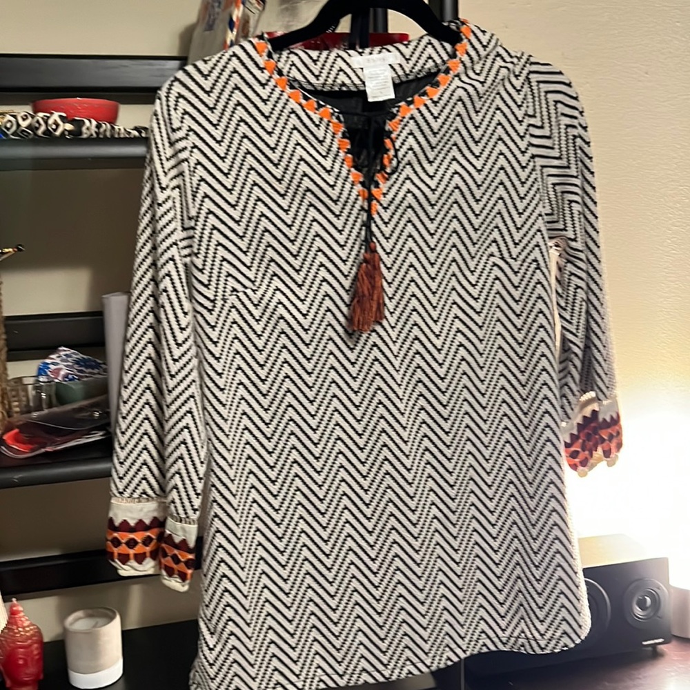 Esley Boho top with pretty collar and sleeve embroidery